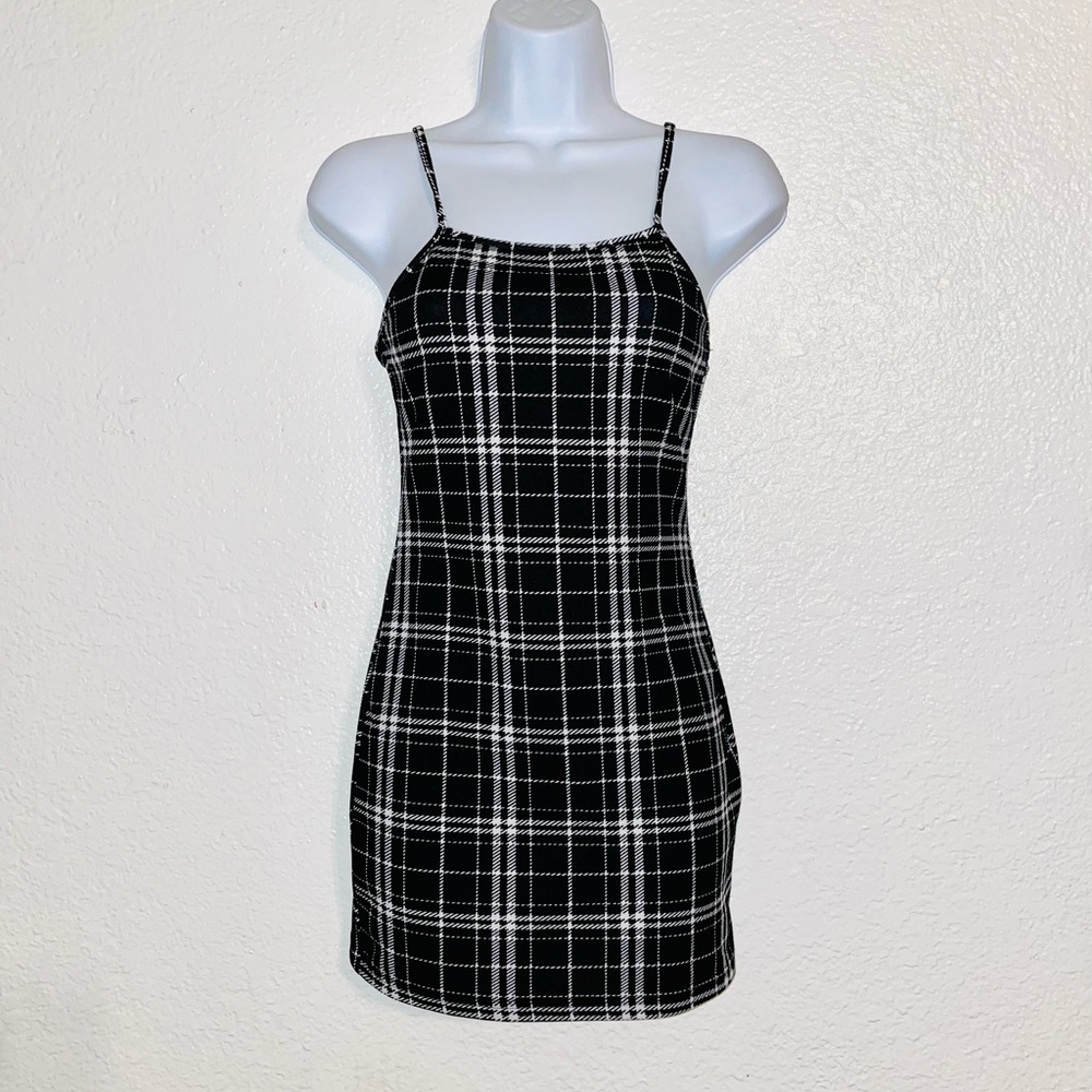Shein plaid xs sized bodycon mini dress
